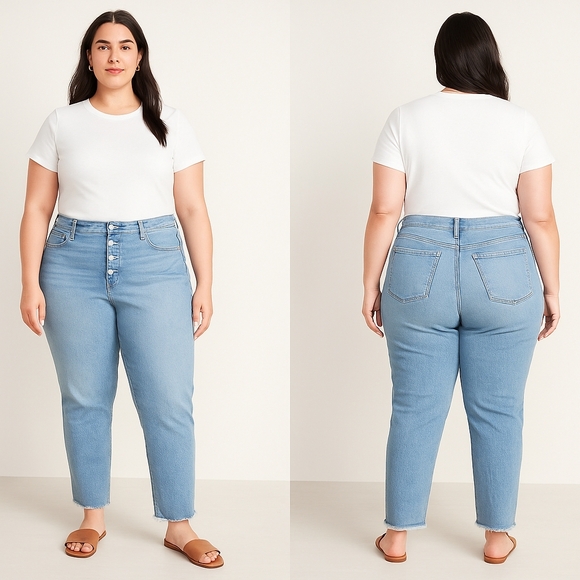 Old Navy Women's High Rise Light Blue Jeans - Picture 1 of 5
